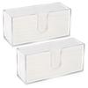 A25F-2Pcs Acrylic Paper Towel Dispenser, Paper Towel Holder Countertop Clear Multi Trifold Napkin Holder