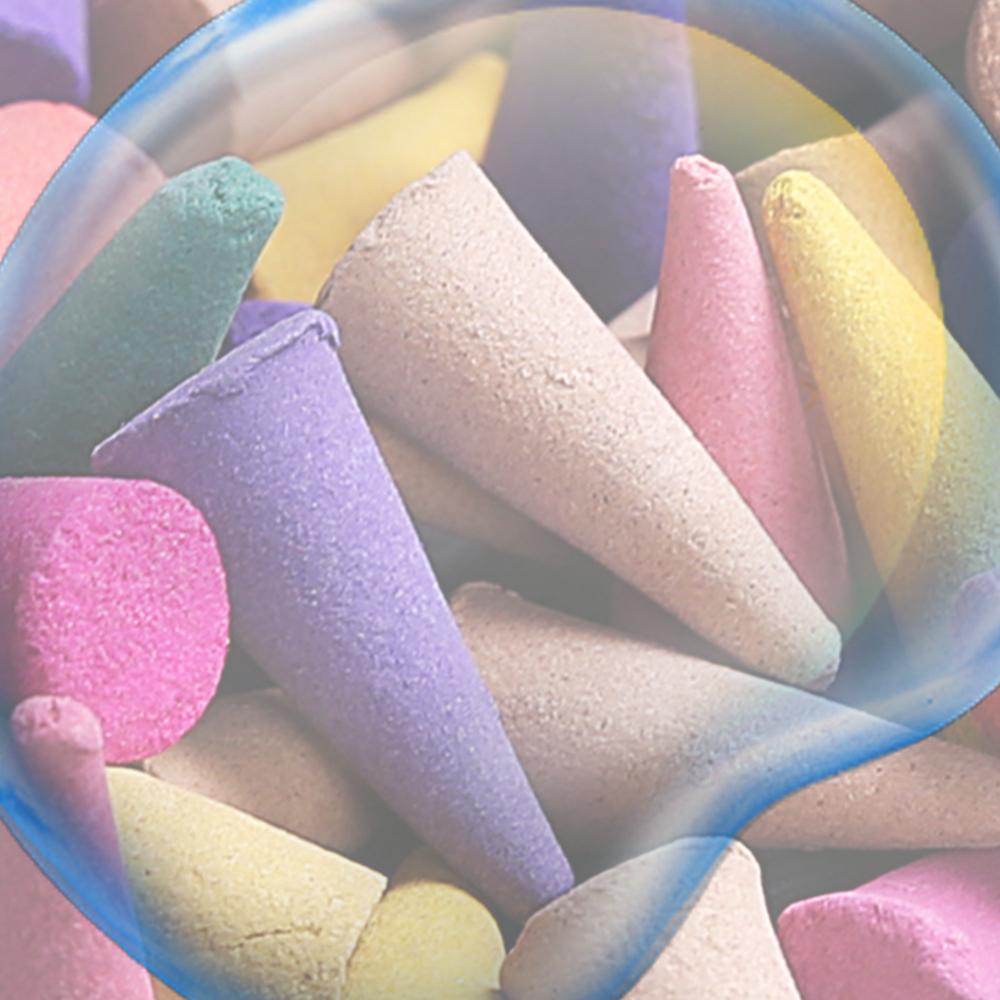 60Pcs Incense Cones Colorful Scented Incense Cones Anxiety Relief Fragrance Incense Cones for Meditation Relaxation China Mainland