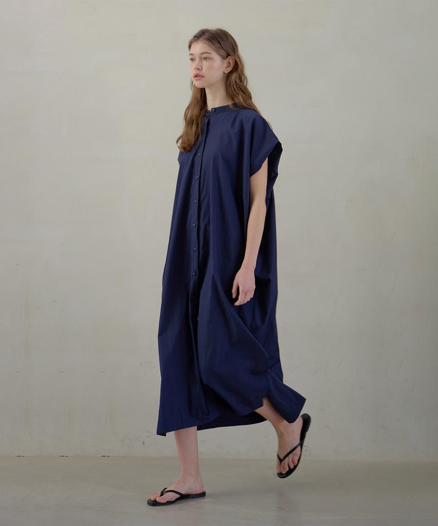 Atempo Nocollar Shirt Long Onepiece_Navy