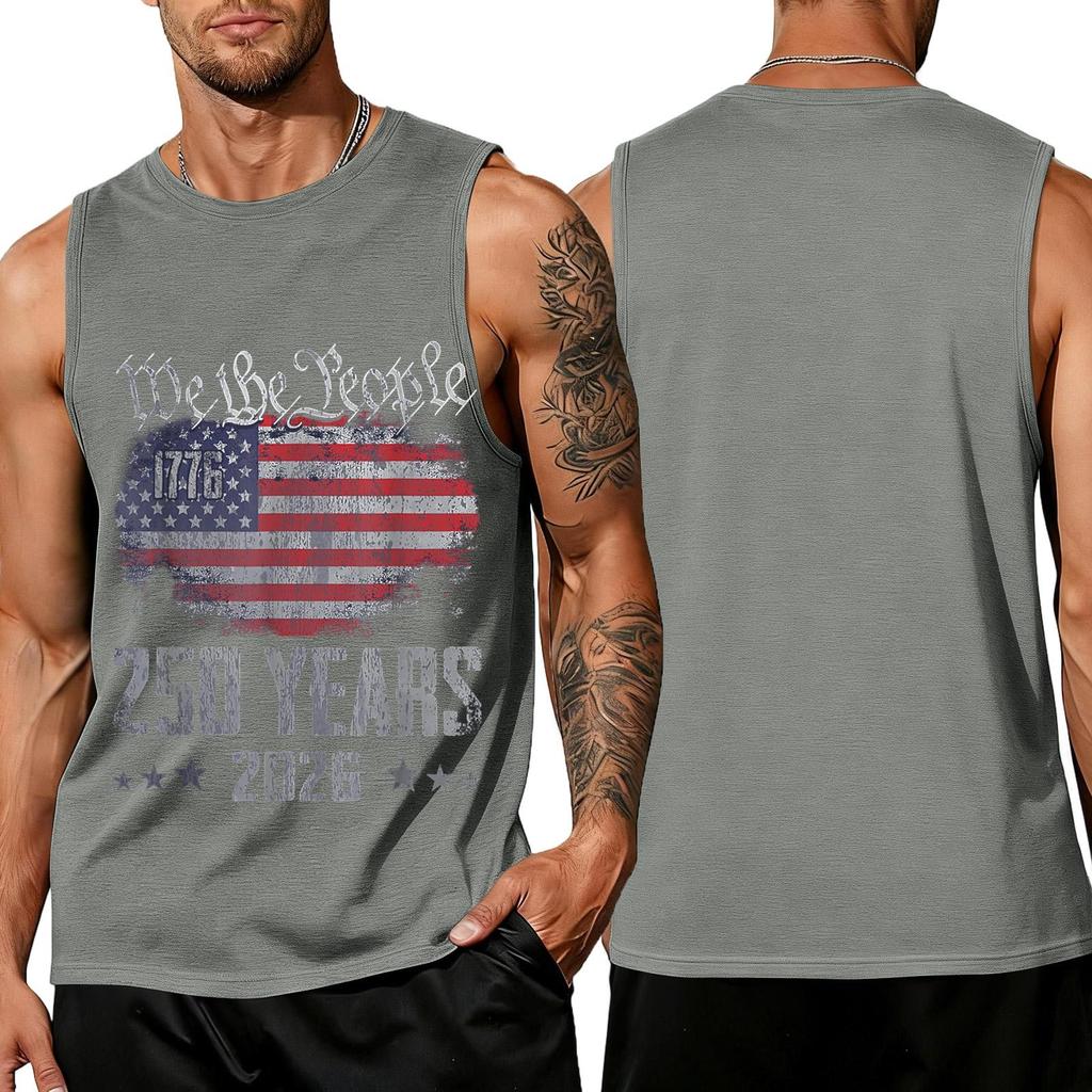 Men's Sleeveless Tank Top Loose Fit Casual Summer Vest Lightweight Breathable Fabric Comfortable Daily Wear