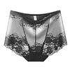 Plus Size Seamless Lace High Waist Tummy Control Panties (90-300 Lbs)