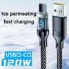120W USB To Type C Digital Display Cable Fast Charging 100W PD Type C To Type C Cable For Iphone 16 15 Xiaomi HUAWEI Macbook iPad