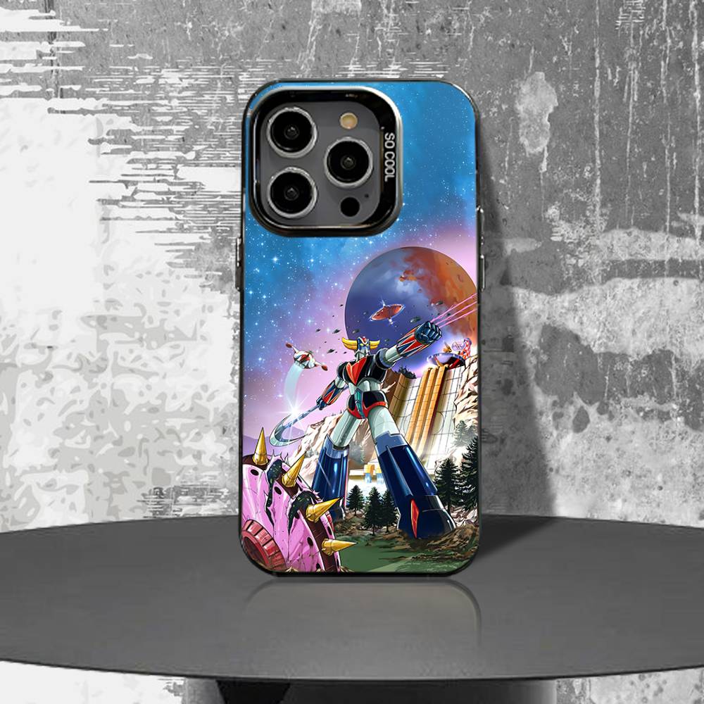 G-Grendizer UFO Robot G-Goldorak Phone Case For iPhone 16,15,14,13,12,11,Pro,XS,Max,Plus,Mini,SE4,E Black Matte Shockproof Cover