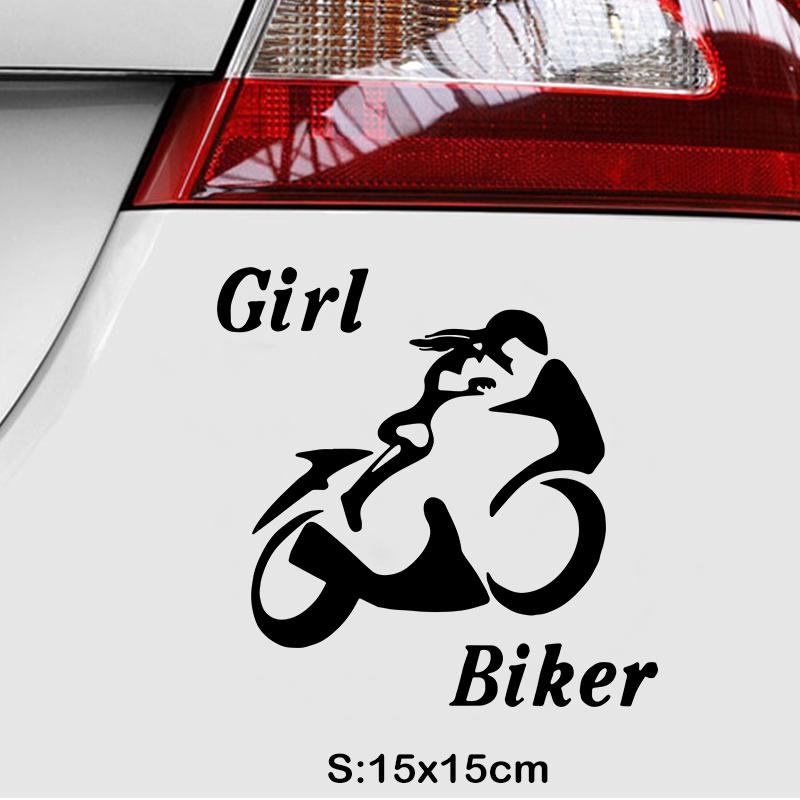 Autocollant Moto Lady Rider - Design Féminin Créatif, PVC Résistant Aux Intempéries, Pour Voiture, Casque, Bouteille - 3