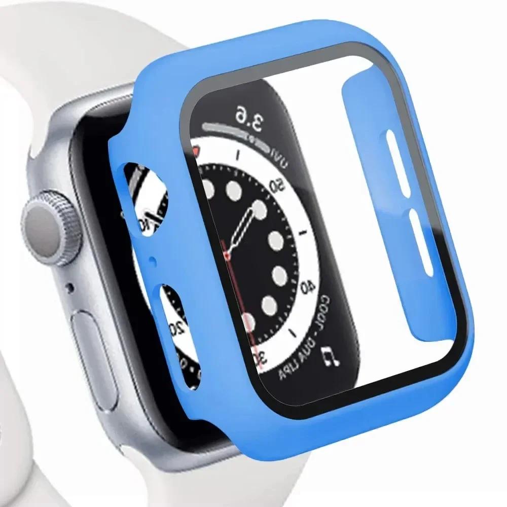 Tempered Glass+Cover For Apple Watch series 10 42mm 46mm Matte Hard PC bumper Screen Protector Case iWatch 10 42/46 Accessories