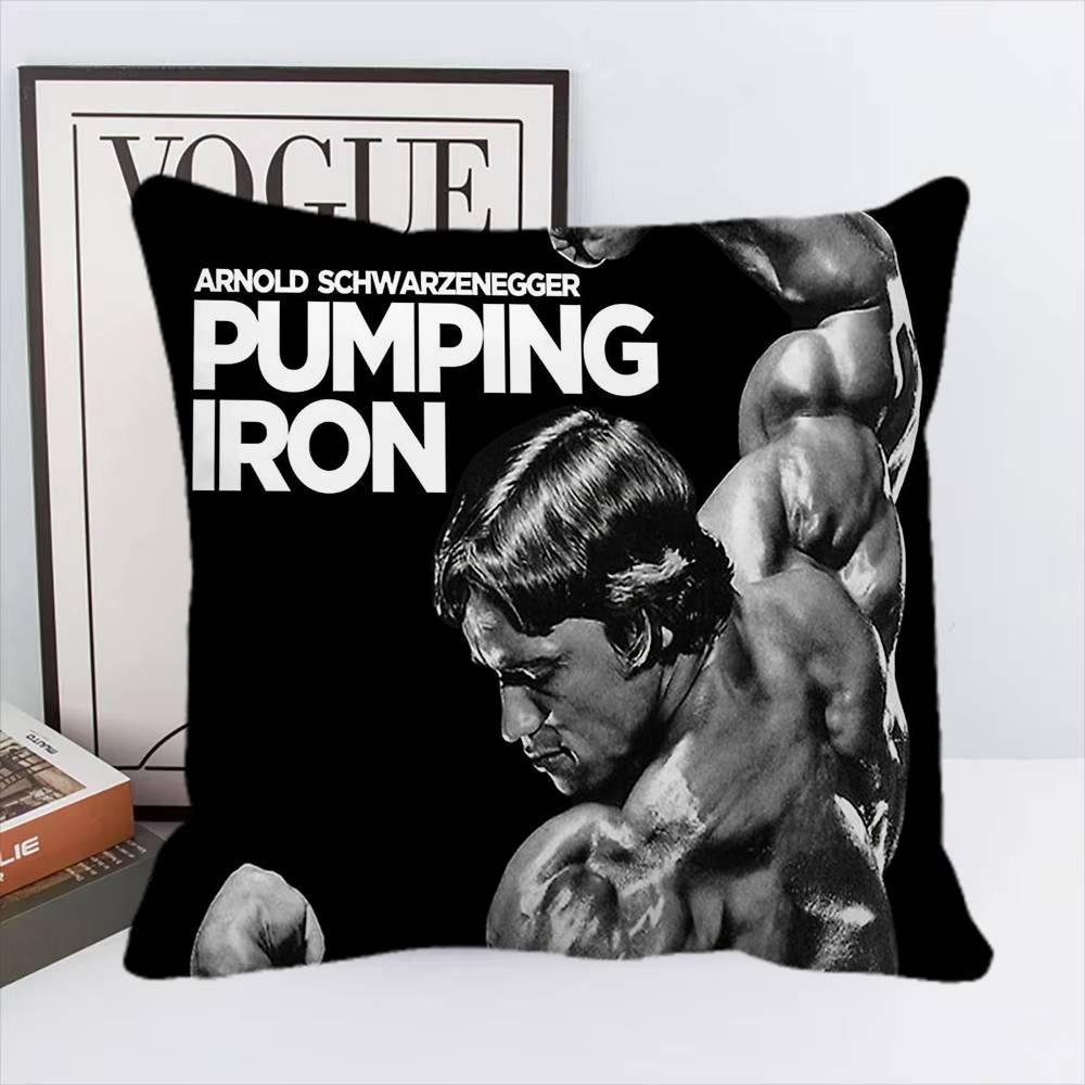 Arnold Schwarzenegger Bodybuilding Muscle Man Fitness Square Pillow Bedroom Sofa Leisure Comfort Cushion Home Decoration
