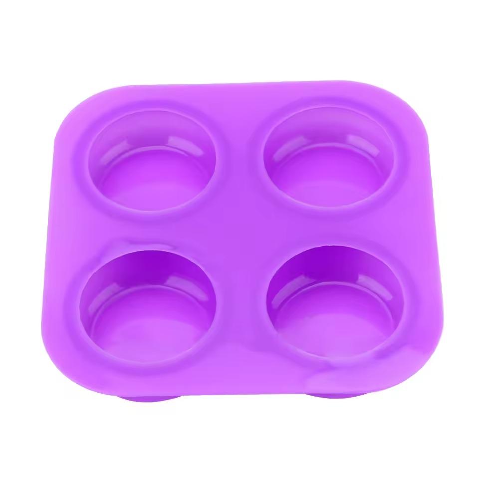 

Сделай сам Ручная работа Ремесло Инструменты для украшения торта 4 Ячейки Силиконовые формы для мыла Поддон Легко извлекать Круглые круги Формы для мыла