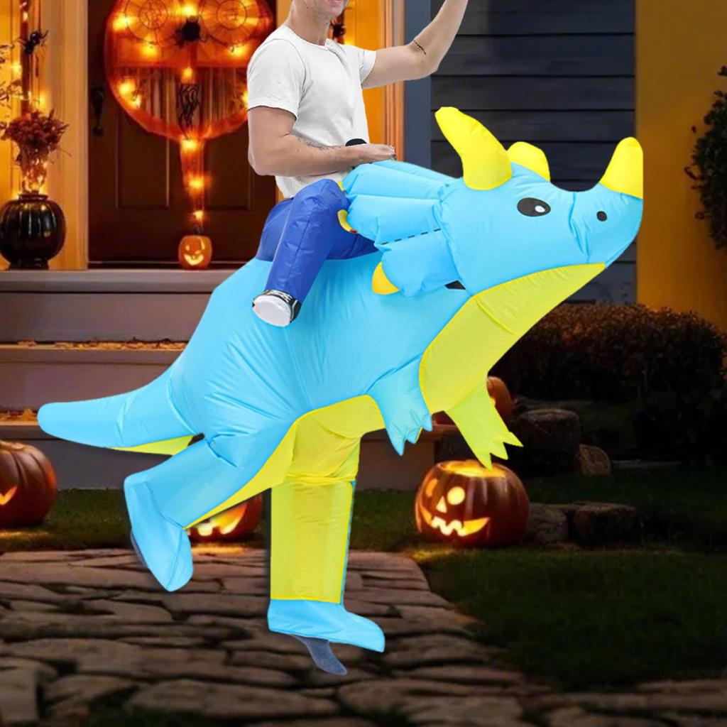Halloween Aufblasbares Dinosaurier Reitkostüm