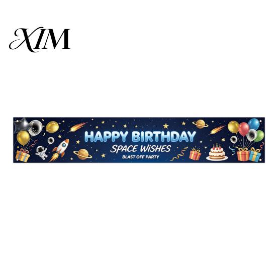 Outdoor Foto Hintergrund Großes Happy Birthday Hof Banner Schild, 70 x 15 Zoll Dekoration Kulisse für Jungen Mädchen Partyzubehör Wandbehang Innen