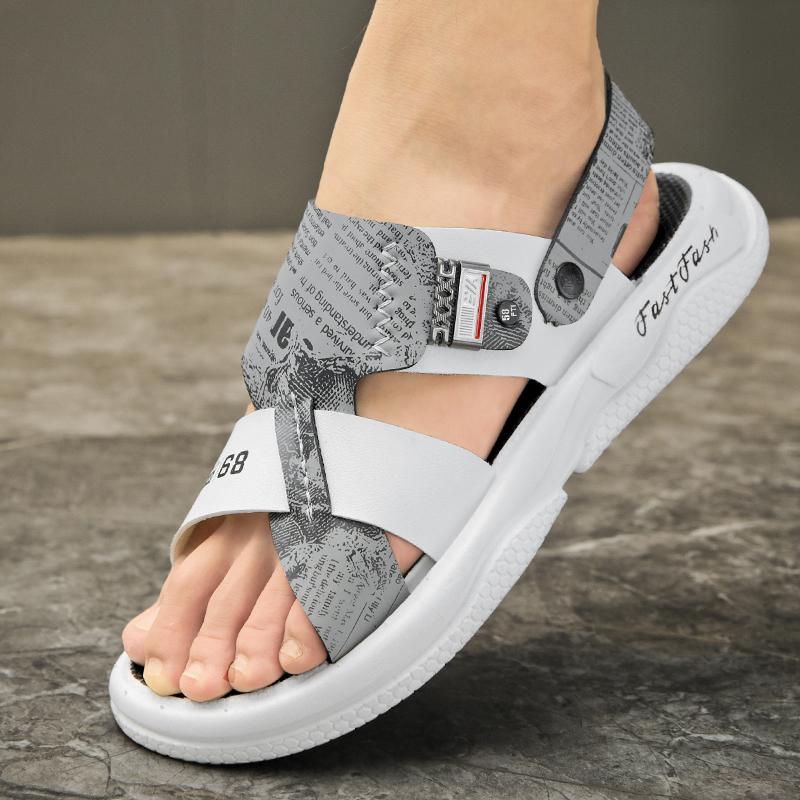 2024 nou Vară Versatil Plajă pantofi bărbați moi Casual Ușori   Papuci de exterior exterior