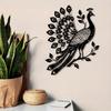 Vintage Rustproof Peacock Metal Wall Art, Majestic Iron Bird Silhouette Decor