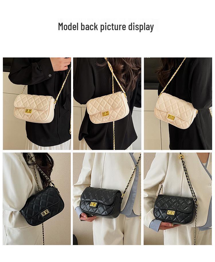 2025 Summer Mini Korean Chain Bag: Women's Quilted Embroidery Crossbody with Fragrant Style