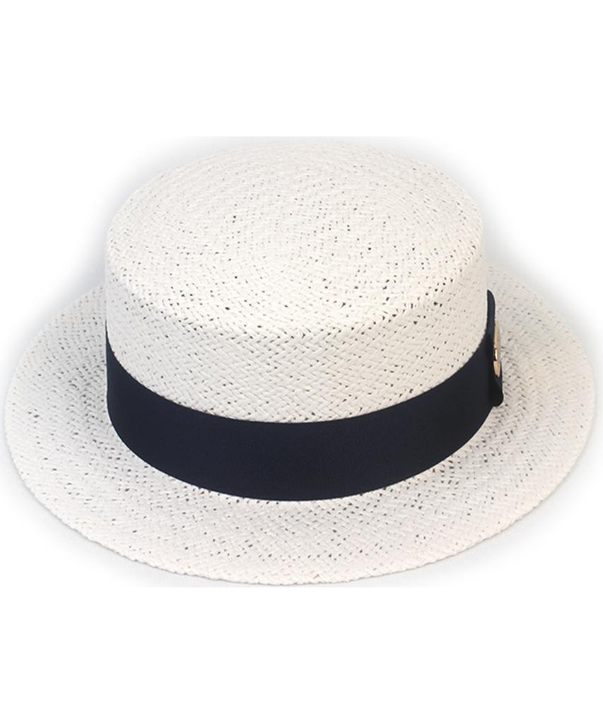 NEIB Line White Short Panama Hat