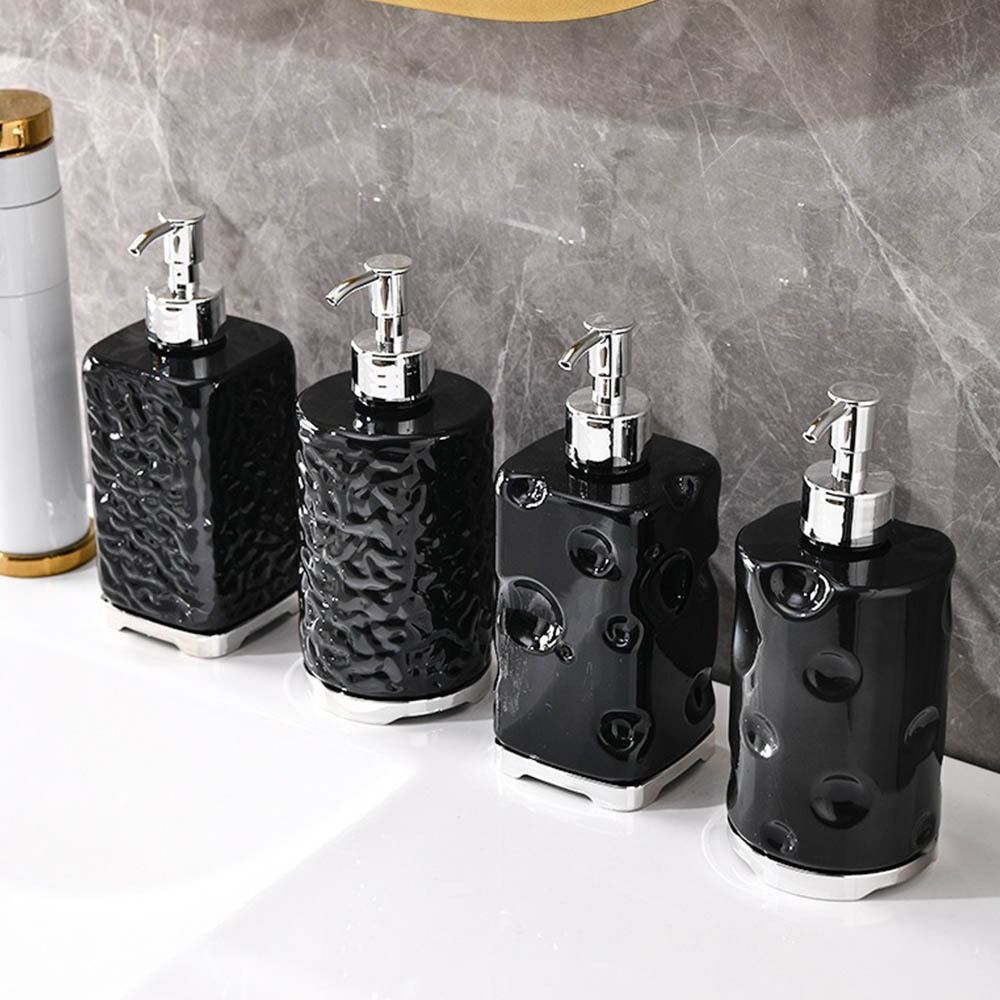 Clear Bathroom Soap Dispenser Press Type Hand Pump Dispenser  Liquid Container