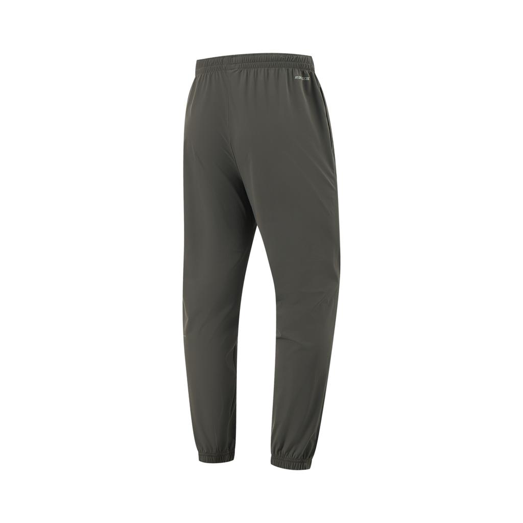 Li Ning Fitness Series Solid Color Mid Waist Comfortable Ice Silk Quick Dry Cool Breathable Versatile Tapered Knitted Sports Pants Men Pants AKYV177-5