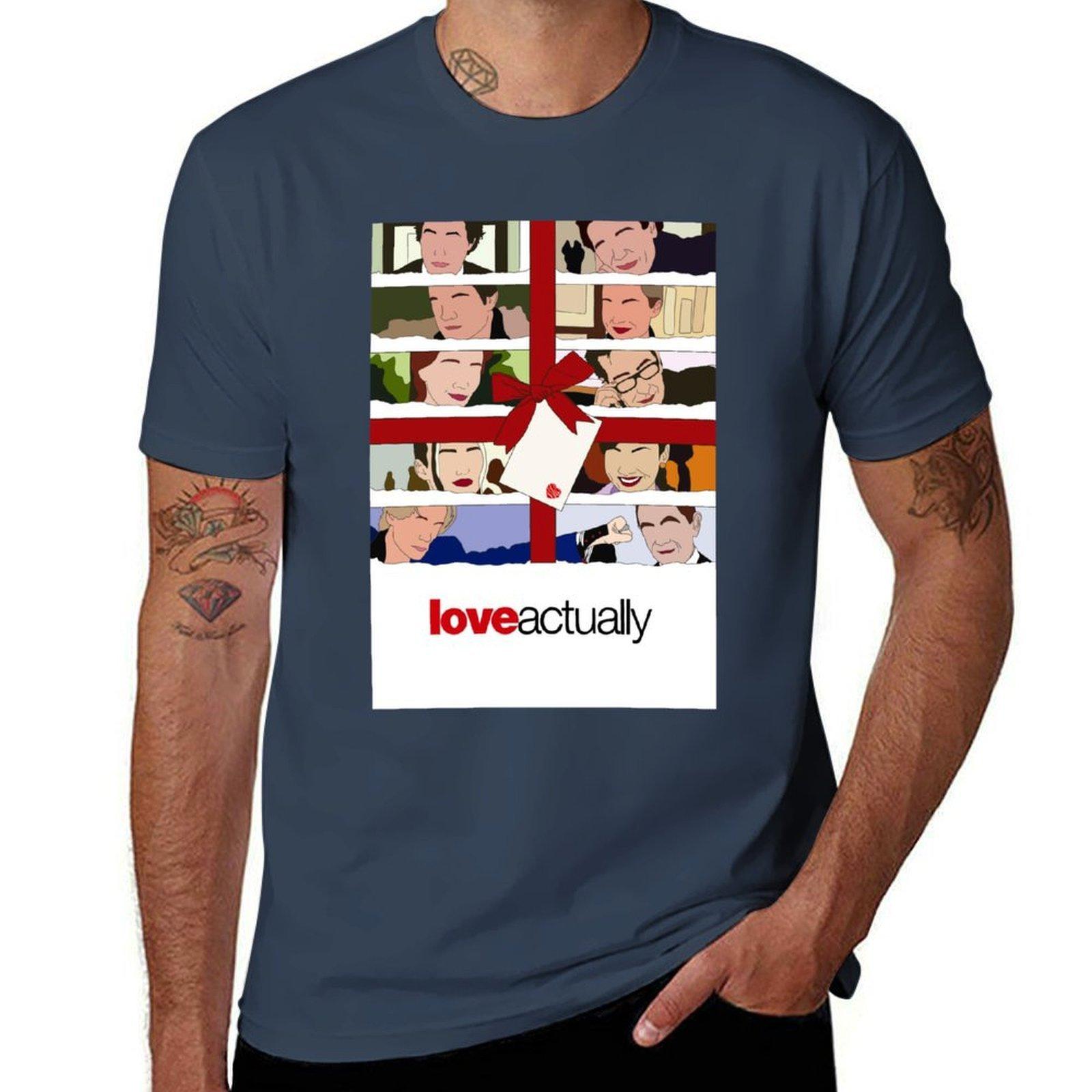 Love Actually Print Minimalist TShirt Classic Basic Casual TShirt S
