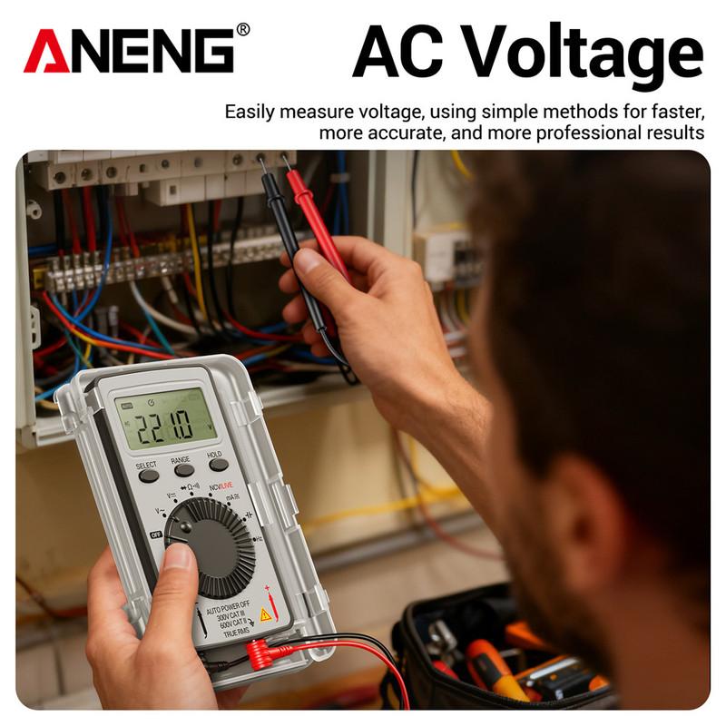 Digital Mini Multimeter ANENG AN101 4000 Counts Professional AC/DC Voltage Tester Automotive Current Tester Electrician Tools