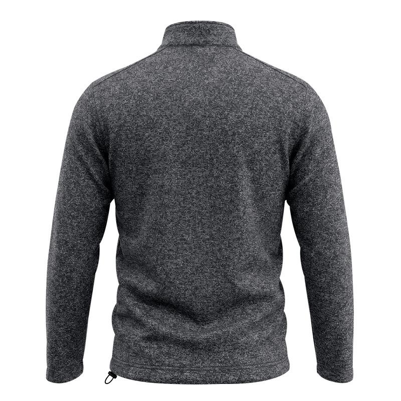 Men Casual Quarter Zip Fleece Sweatshirt Stand Collar Long Sleeve Pullover Outdoor Workout Daily Tops