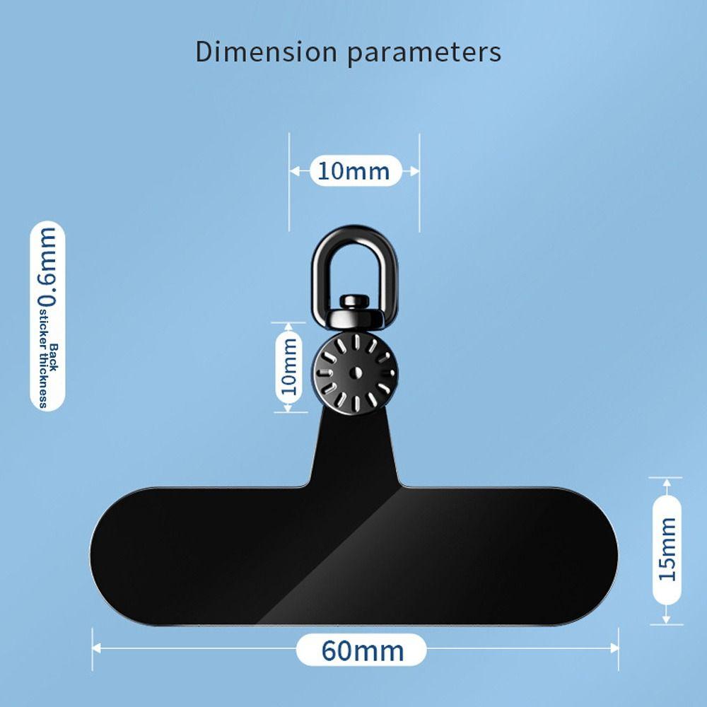 TPU-telefon-lanyard-lappeklips 360 ° roterbar hengende ledning Tether-tapper Koble til