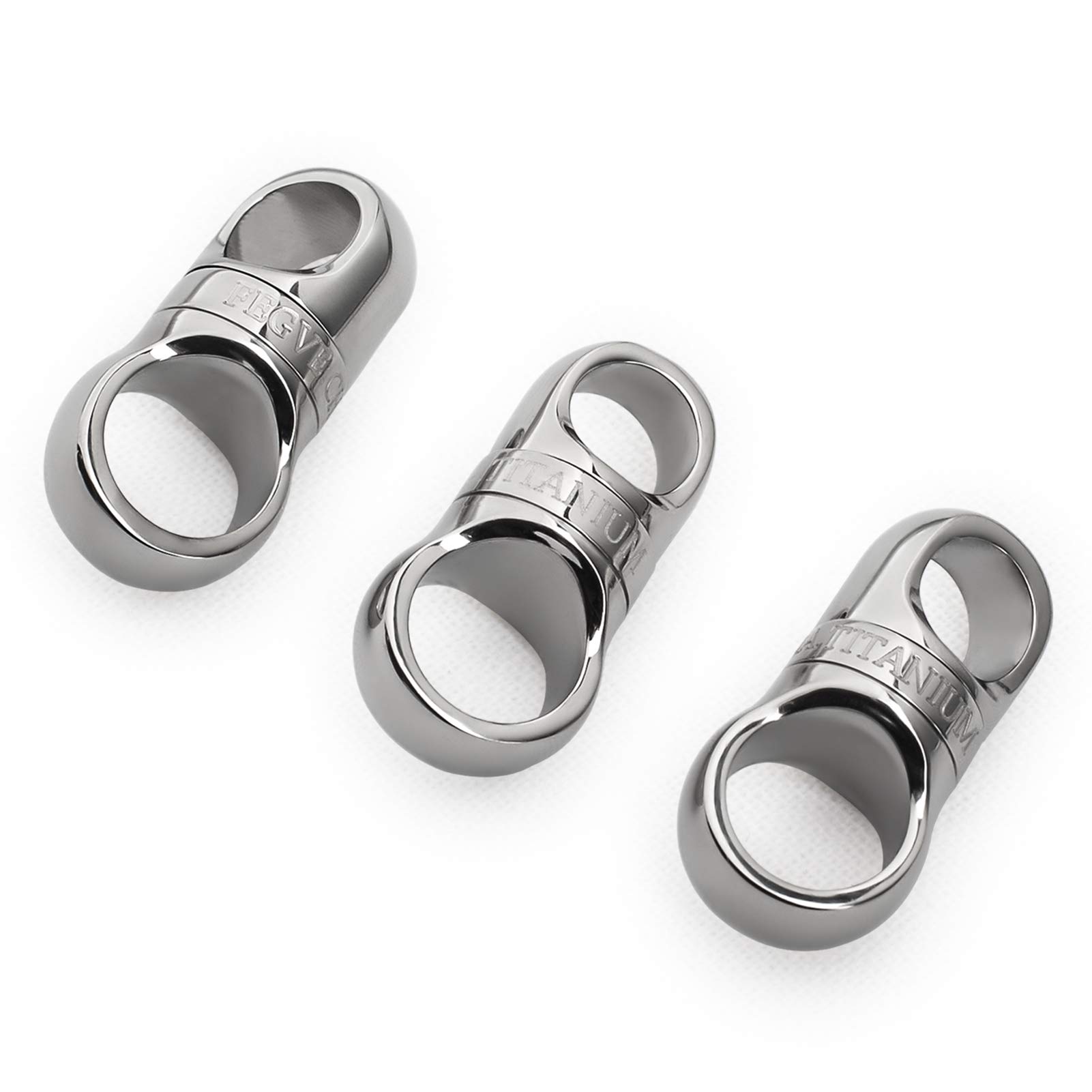 

FEGVE Titanium Key Ring, Car Key Holder, Men s Smart Key, Metal Fittings, 360° Rotating Connector, Anti-Lost (3 Connectors) Length 22mm * Diameter