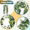 Realistic Plastic Artificial Garland Eucalyptus Wreath for Garden Fence Decor and Festive Event Backdrop Ornament