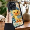 Phone case: 2D flat design, suitable for iPhone 18 17 16 15 14 13 Pro protective case, featuring little yellow duck by the artist, perfect Christmas a