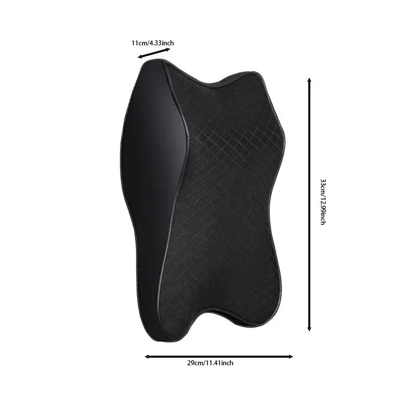 Car Neck Cushion Seat Pillow Headrest Lumbar Support for Back Pain Relief Office Chair Memory Foam Ergonomic Design