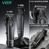 New Original VGR Professional Home Hair Clippers Rechargeable Hair Trimmer Metal Body Haircut Machine DLC Blade Clippers for Man V-197 V-995 A Set