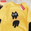 Adaptive Tape Cat Cartoon Printprint Mans Tee Clothing Cartoon Comfort Tshirt Round Neck Tshirts Retro Sxxxl Half Sleeve