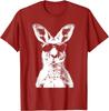 Kangaroo Wearing Sunglasses Funny Animal Australia T-Shirt Short Sleeve Casual 100% Cotton Shift