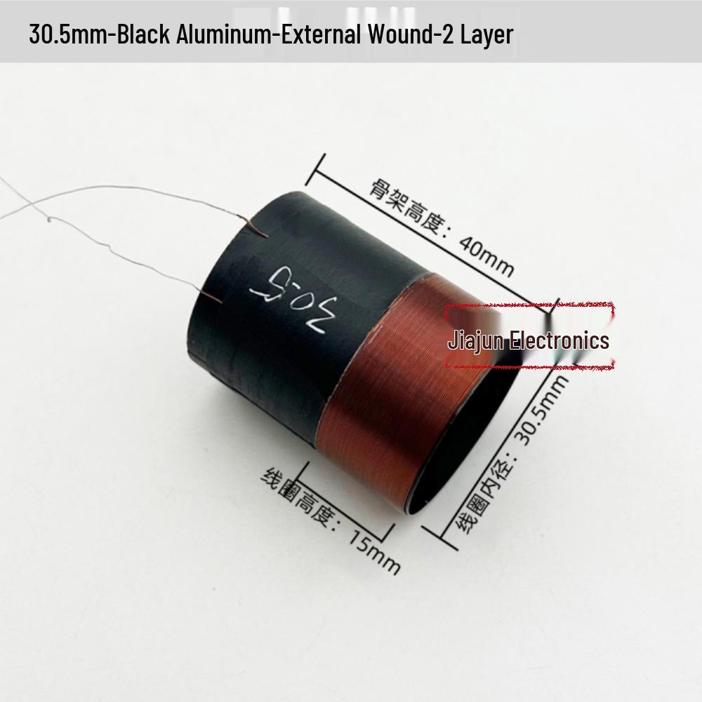 Black Aluminum Woofer Voice Coil Repair Kit - Core Wire: 25-125, Coil Sizes: 65.5mm, 75.5mm, 99.5mm