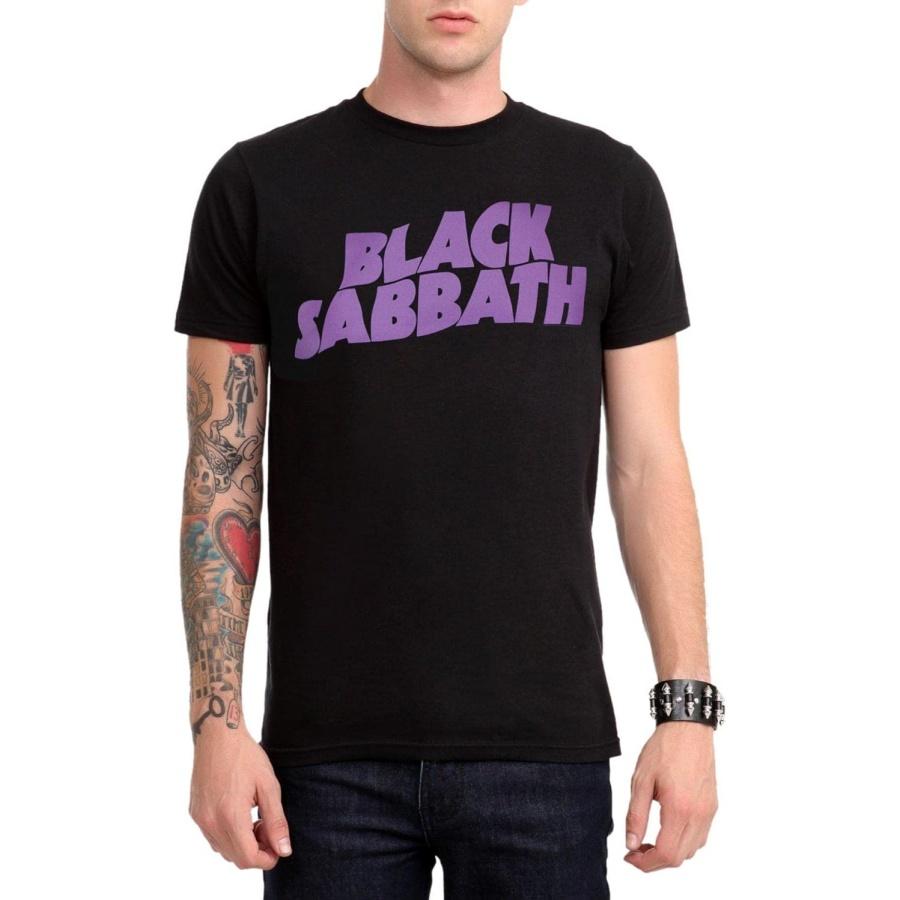 Футболка Black Sabbath с фиолетовым логотипом Черная S XXXXXL разноцветный