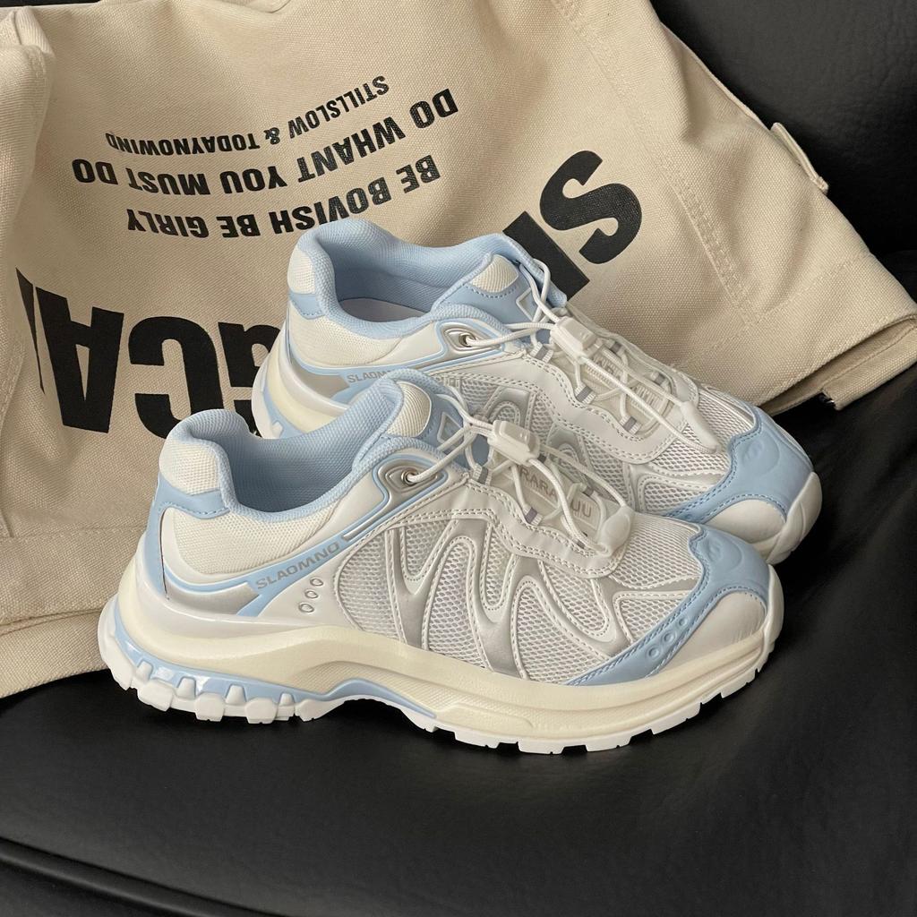 New Drawstring Breathable Outdoor Lightweight Non-slip Casual Shoes Mountaineering Dad Shoes Sports Shoes Show Small Feet