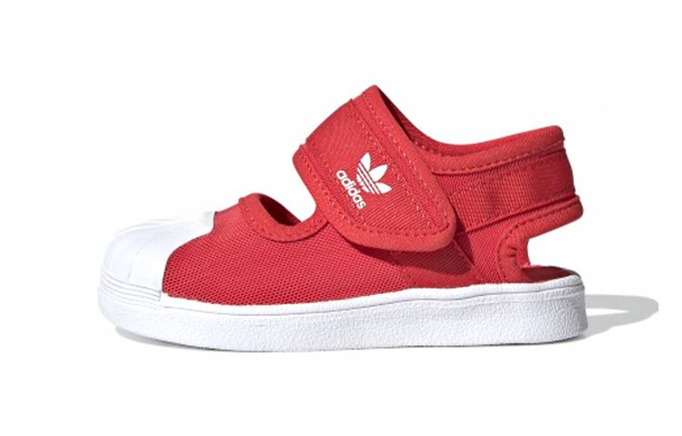 

Adidas Originals SUPERSTAR 360 Зручні Нековзкі Стійкі до стирання Низькі Дитячі Кросівки Червоно-Білі EF7414 22