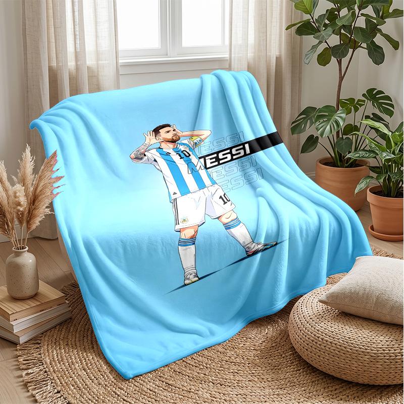 Lionel Messi Theme blanket Soft Flannel Blanket Plush Throw Blanket Cozy Sofa Bed Blanket for Home Decor