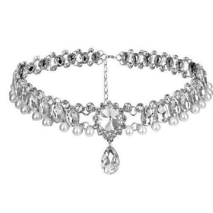 Exquisite Crystal Choker Necklace: Elegant Luxury Jewelry for Women