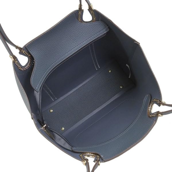 Bag Tote Bag Shoulder Bag A4 Compatible Set Dark Blue BL 947DBLUE [Rinle] Women's D.KELLY