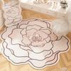 Flower Shape Cloakroom Floor Mat Large Area Luxury Rugs for Bedroom Thick Dresser Rug Nordic Living Room Decoration Plush Carpet
