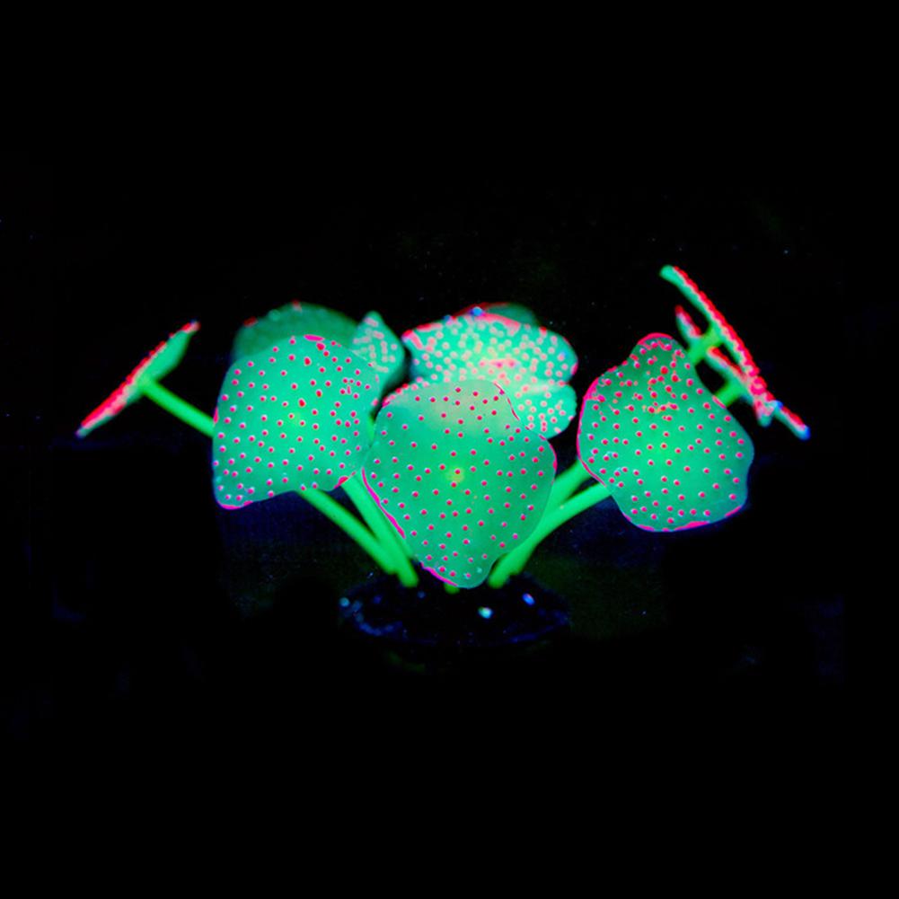 11 Leaf Silicone Artificial  Aquatic  Plant Fishbowl Ornaments Shape Realistic Colorful Aquarium Underwater Decoration Supplies