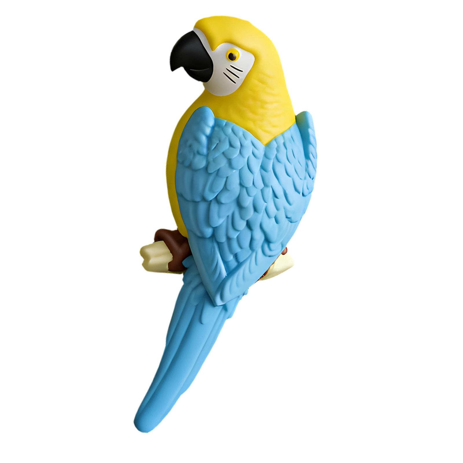 

Hanging Parrots Decors Tropicals Parrots Figurine Resin Bird Sculptures Home Decors for Yard Ornament,Tree Decorations синій
