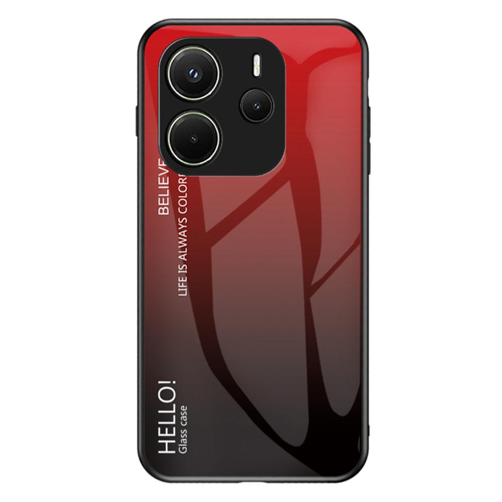 For Xiaomi Redmi Note 14 4G (163.25mm) Etui Ripebestandig Herdet Glass+PC+TPU Telefondeksel