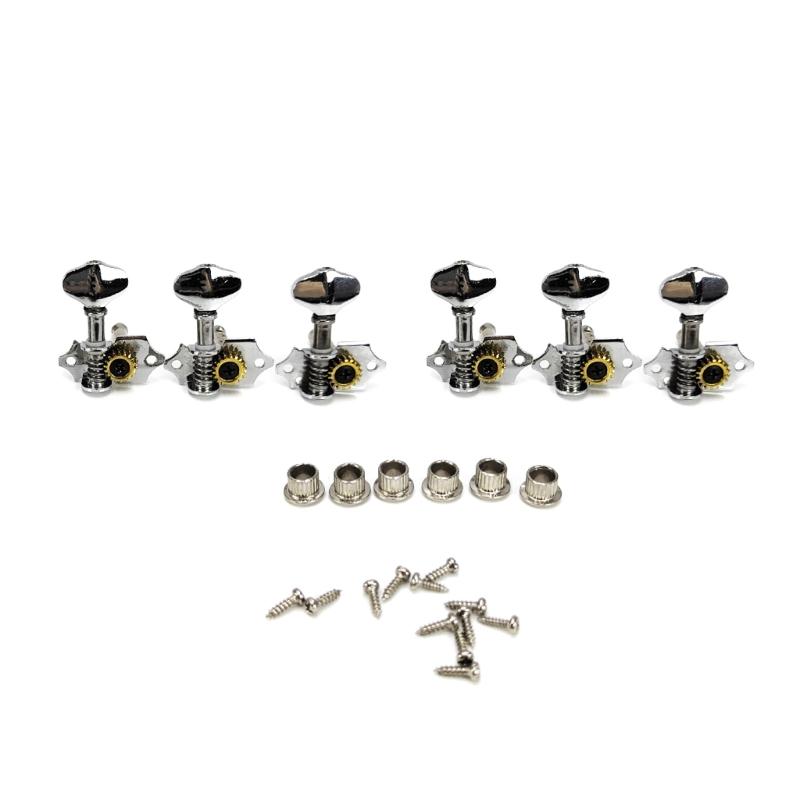 6Pieces Metal Guitar Tuning Machines Suitable for Professional Musicians Seeking Superior Sound and Robust Construction