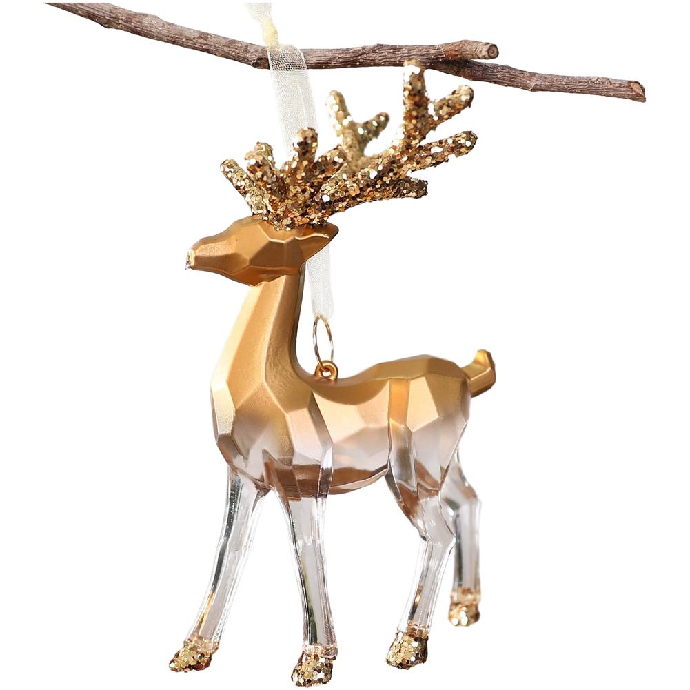 Christmas Ornament Set With Bells Deer Snowflake, Hanging Decor For Xmas Tree Holiday Home Window Party Display