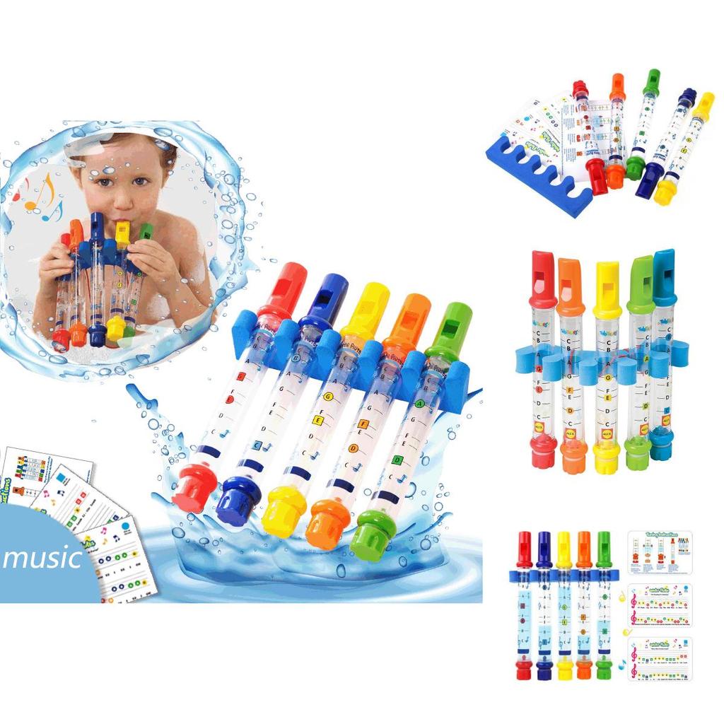 Delightfully Colorful Water Flute Toy Set For Babies And Kids Bath Time Fun