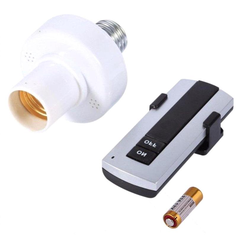 Wireless Remote Control E27 Light Socket Lamp Holder 20M Range For Led Bulbs Lamp Socket Wireless Light Switch Kit Ac180-250V