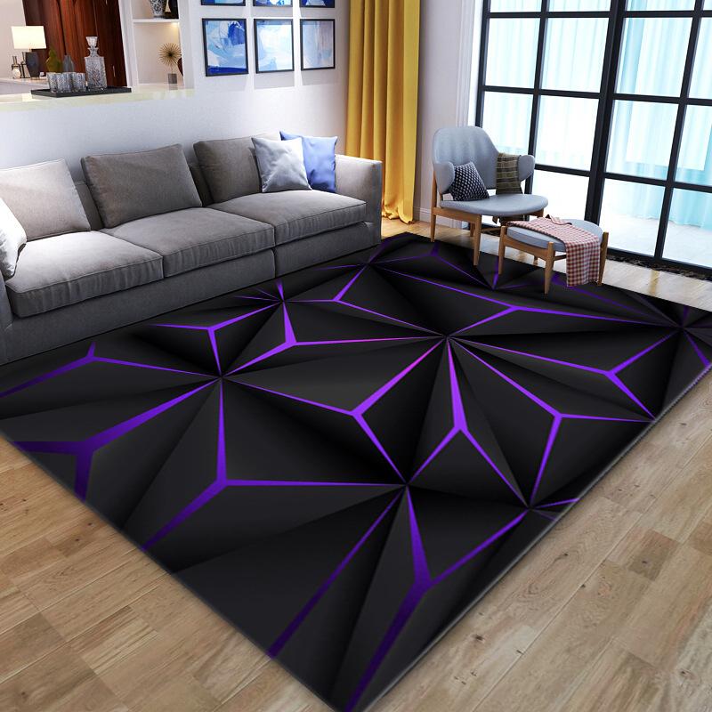 Texture Luxury Rug  Non-Slip Carpet for Living Room Bedroom Gaming Room Floor Mat Home Decor
