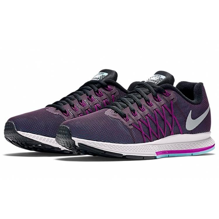 New Nike Air Zoom Prestige Cushioned Slip Resistant Low Top Running Shoes Women's Black Purple 806577-500