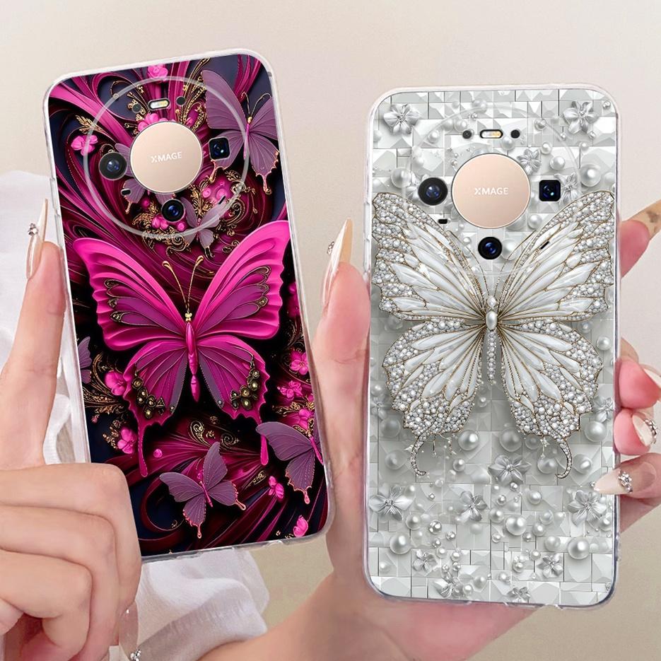 For Huawei Mate 80 5G Case VYG-AL00 Stylish Butterfly Painted Cover Soft Slim Phone Case For Huawei Mate 80 Pro Mate80 5G Fundas