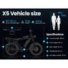 X5 250W 48V 15AH Lithium Brushless 3-Speed Dual Disc Brake Electric Mountain Bike Carbon Steel Frame High Speed Waterproof Bike