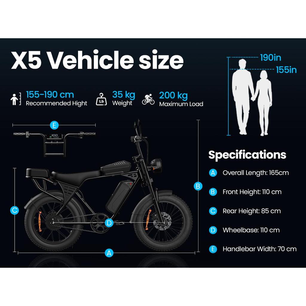 X5 250W 48V 15AH Lithium Brushless 3-Speed Dual Disc Brake Electric Mountain Bike Carbon Steel Frame High Speed Waterproof Bike